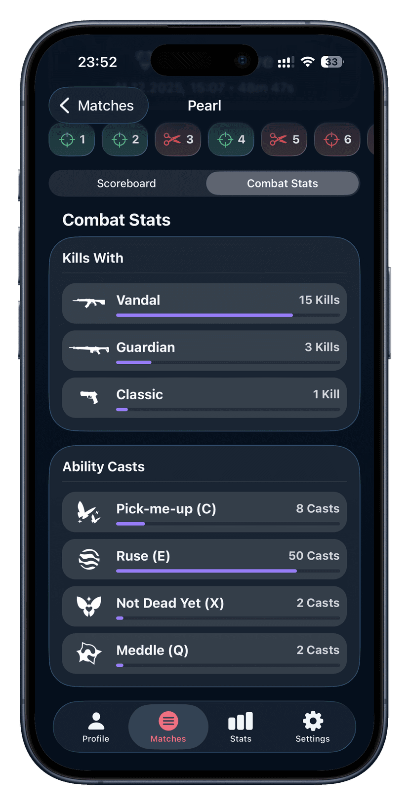 Combat Report and Round Details